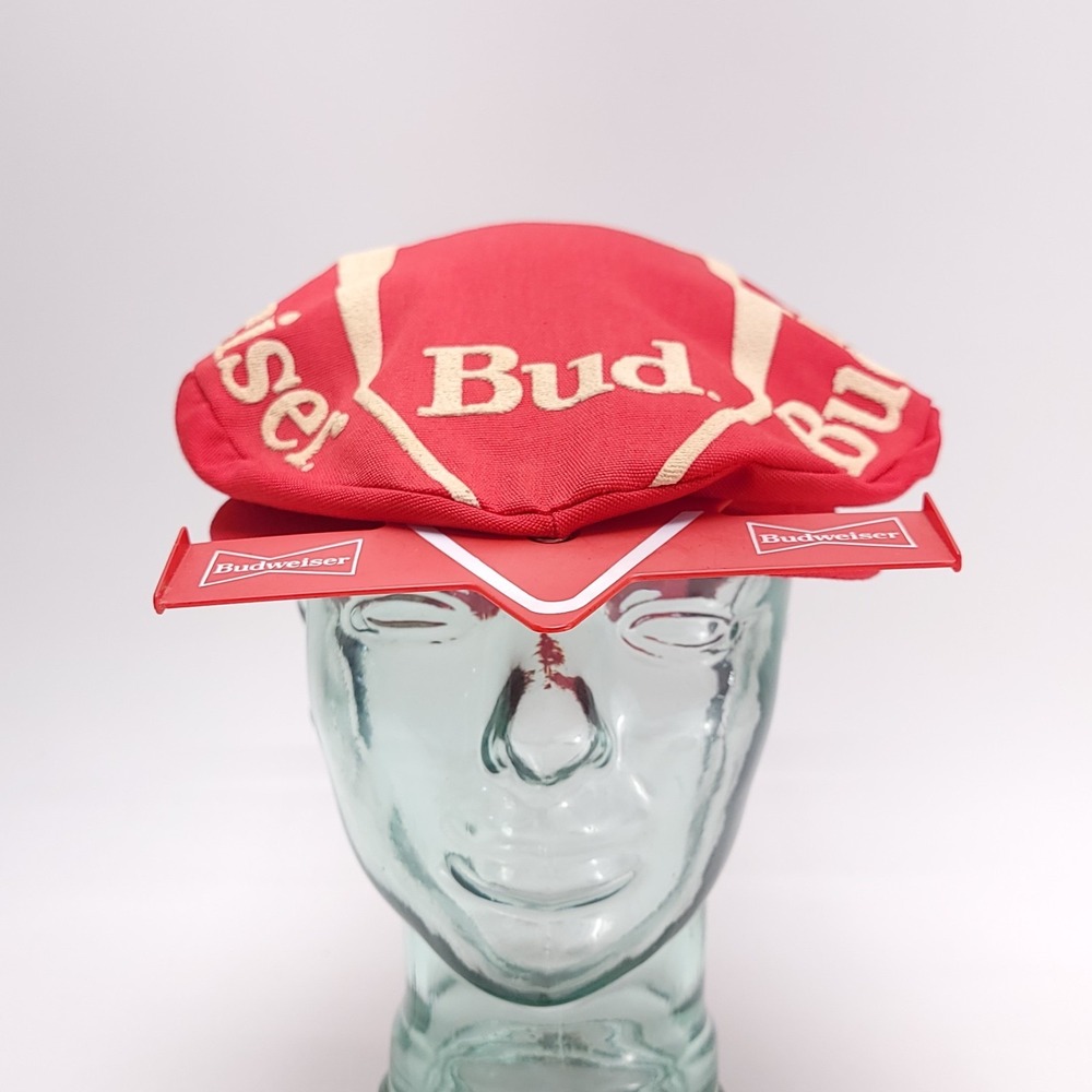 Vintage Budweiser F1 Hat Snapback Cap Mens Red Indie Car Racing